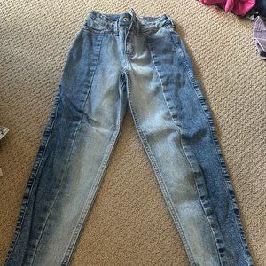 Girls Abercrombie Mom Jeans Size 7-8 Slim Fit